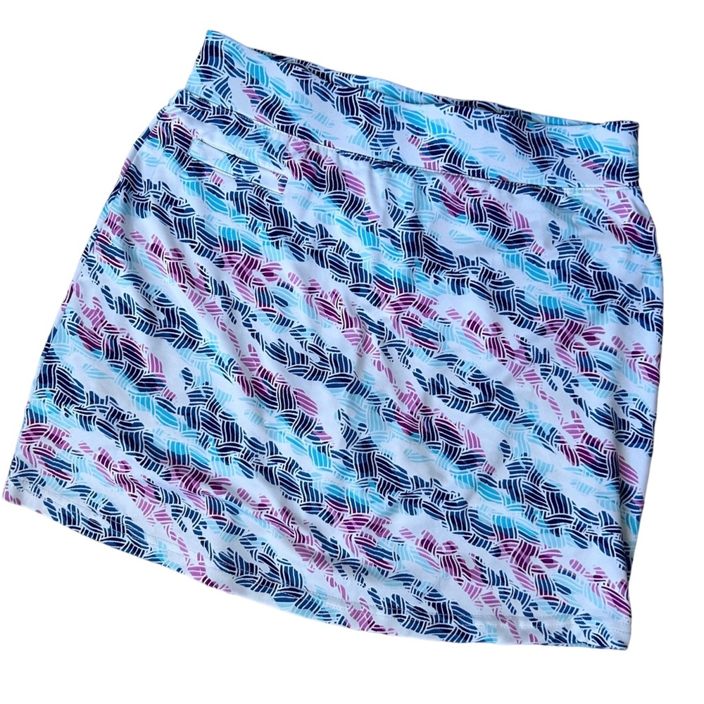 Pebble Beach Dry-Luxe Performance Skirt Skort Athletic Golf Pink Blue Small